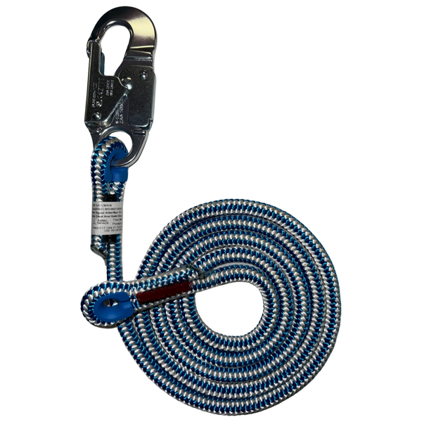 Arbor Flex 16-Strand 1/2" Lanyard with an Aluminum Body Steel Gate Ansi Double Action Snap Hook
