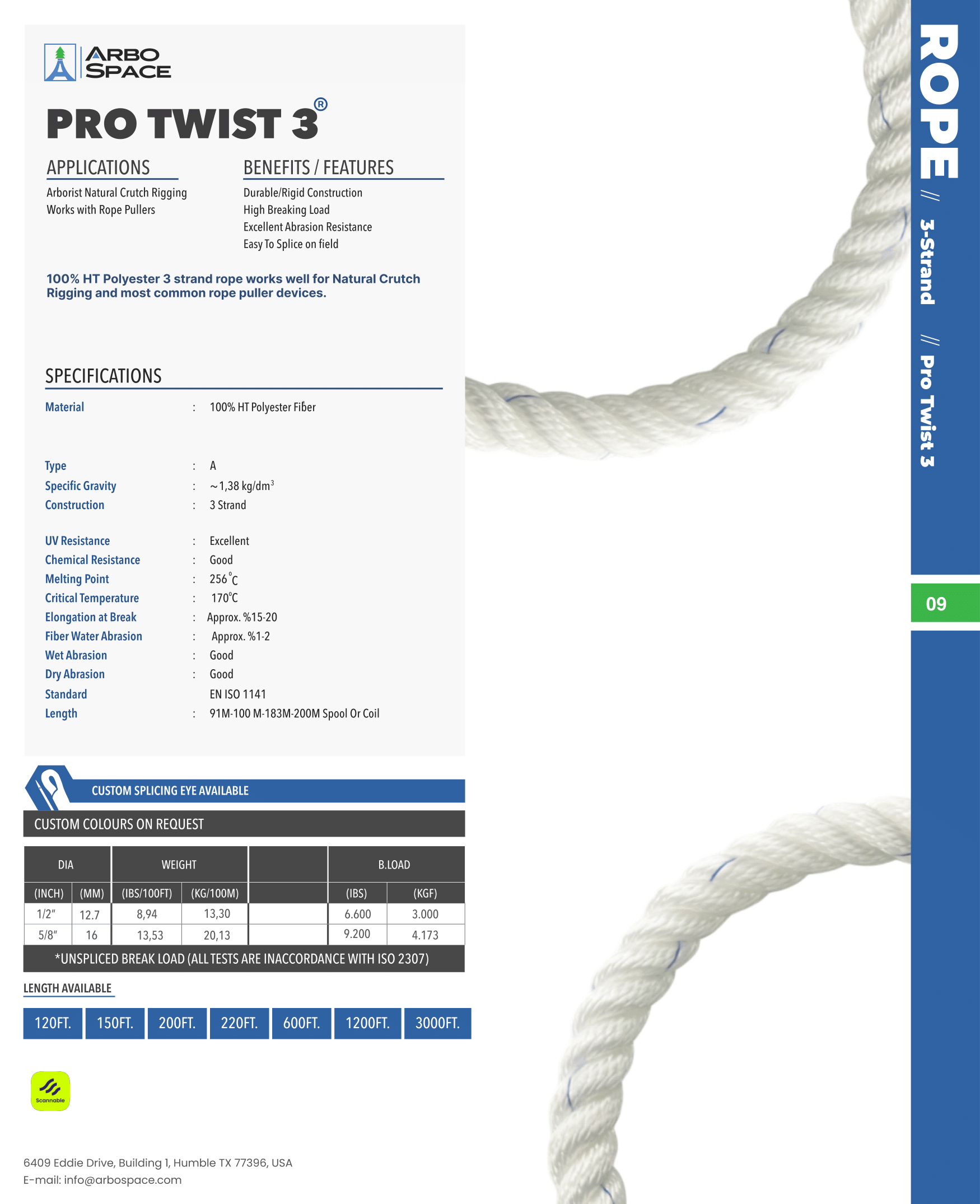 Arbo Space Pro Twist 3 1/2" (12.7mm)