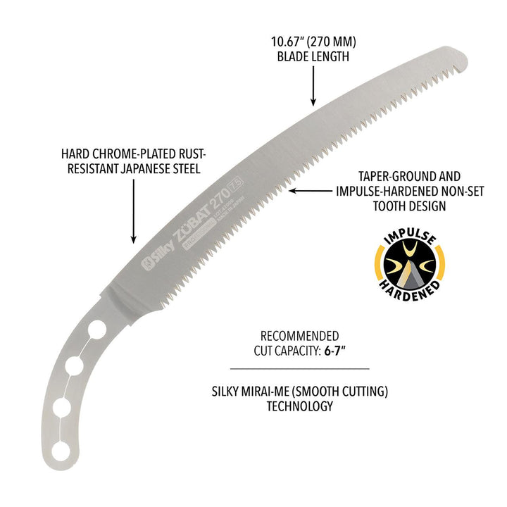 SILKY ZUBAT PROFESSIONAL 270 LARGE TOOTH HAND SAW - Arbo Space