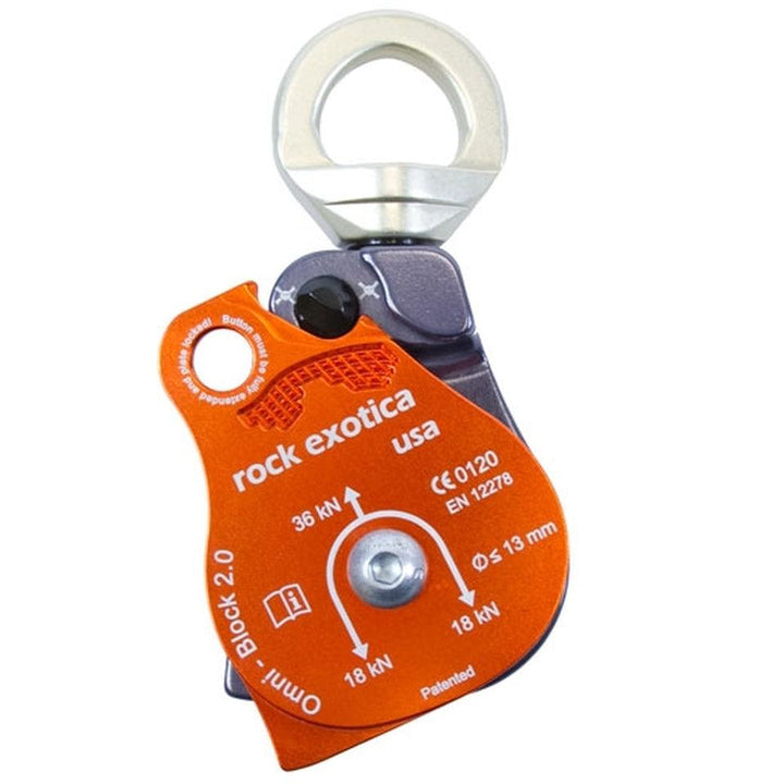 Rock Exotica Omni Block 2.0 Swivel Pulley w/ Drop Side Plates 1/2" Capacity