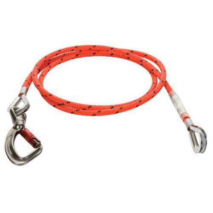 10' Maxi-Flip Sport 11.7mm Wire-Core Flipline by Yale with ISC Swivel Eye Carabiner - Arbo Space