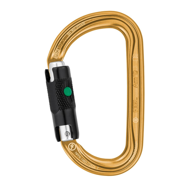 Petzl Am'd Ball Lock Carabiner Gold